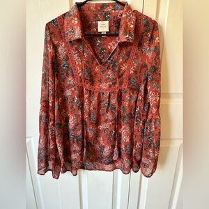 Knox Rose Red Floral Blouse